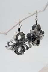 Handmade Recycled Fabric Butterfly Earrings
