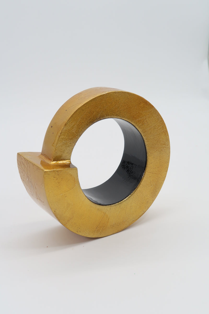 Hand Crafted Recycled wood G Shape Bangle
