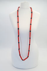 3 Strand Recycled Wooden Tube Necklace