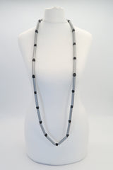 3 Strand Recycled Wooden Tube Necklace
