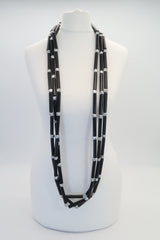 3 Strand Recycled Wooden Tube Necklace