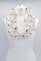 Recycled Wooden column Triangular Necklaces