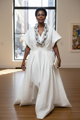 Huge Statement Oval Chain Necklace – Handmade Recycled Wood Boho Jewelry - Long