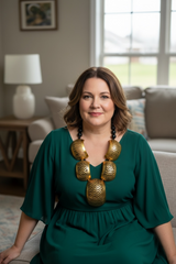 Carved & Hand-Gilded Gold, Eco-Friendly Statement Jewelry