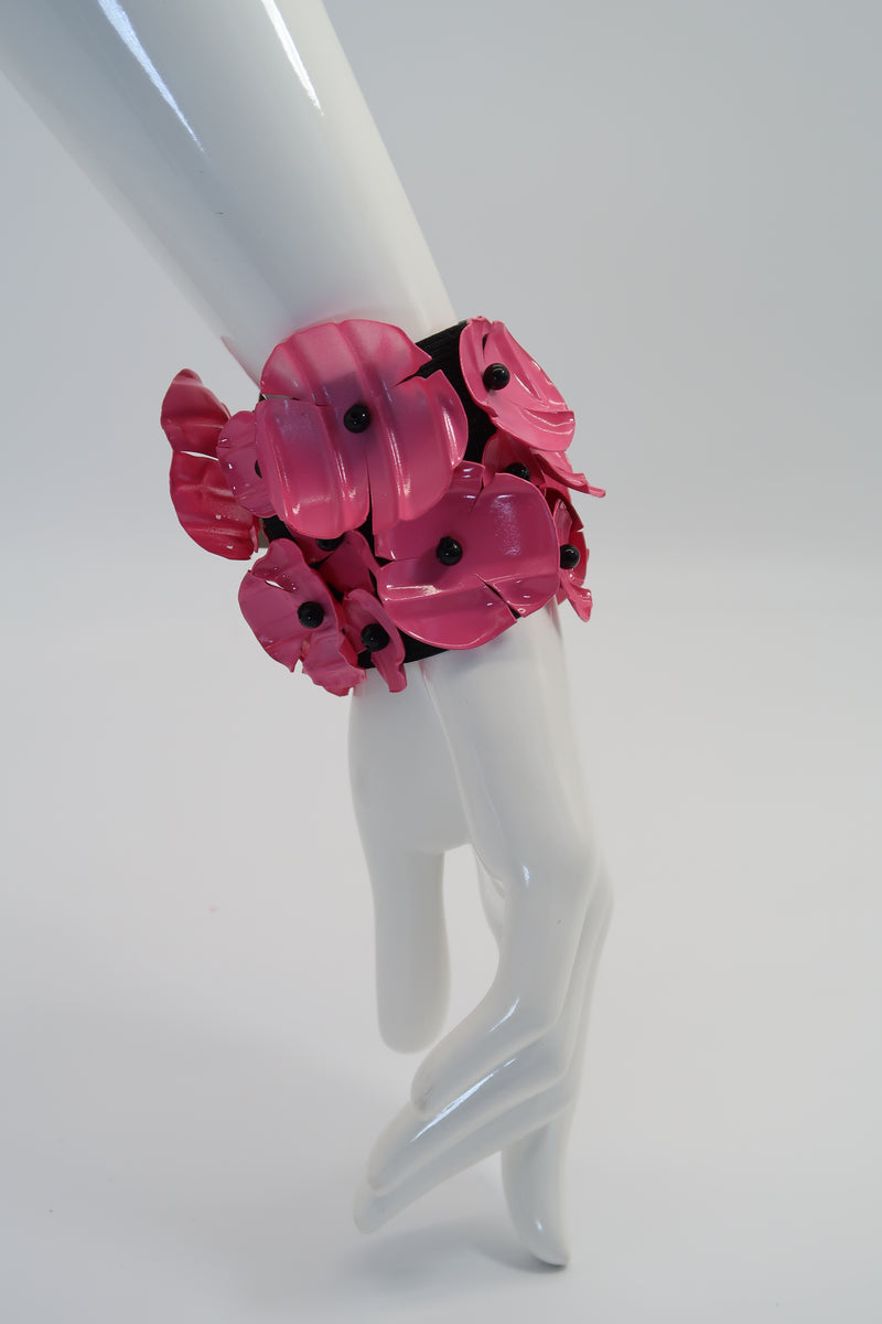 Recycled Plastic Bottles Poppy With Elastic Band Bracelet