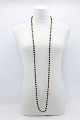JIANHUI London NEXT PASHMINA NECKLACE WOODEN BEADS MOSAIC
