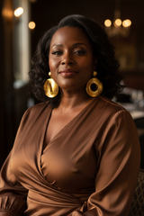 UFO AND WOODEN BEADS EARRINGS