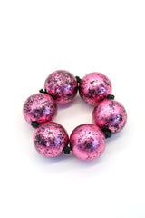 Handmade sustainable Giant Beads Bracelets handmade from recycled wood - Hand gilded/Hand painted