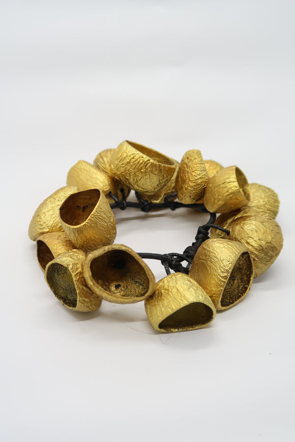 Handmade Bracelet with Nature Sound – Recycled Pangium Seed Shell Bell Design