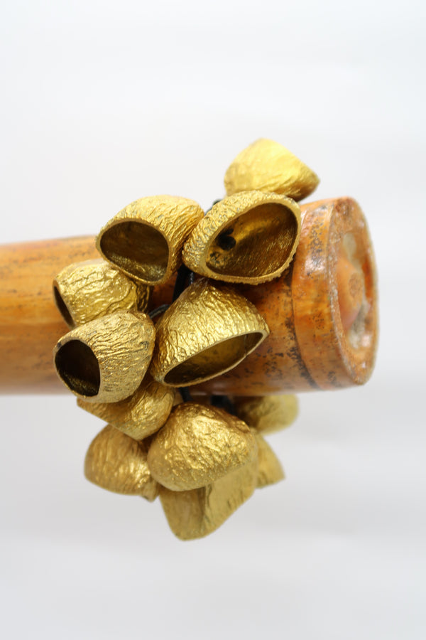 Handmade Bracelet with Nature Sound – Recycled Pangium Seed Shell Bell Design