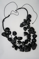 Recycled Pangium Seed Shells Necklace | Eco-Friendly Bold Jewelry for Weddings & Events