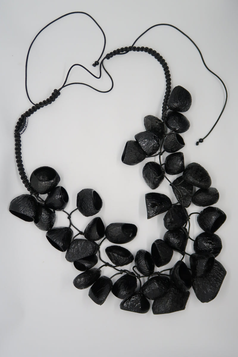 Recycled Pangium Seed Shells Necklace | Eco-Friendly Bold Jewelry for Weddings & Events