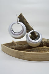 Lunar Curve – Bamboo Crescent Handmade Earrings