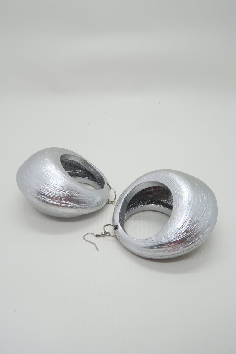 Lunar Curve – Bamboo Crescent Handmade Earrings
