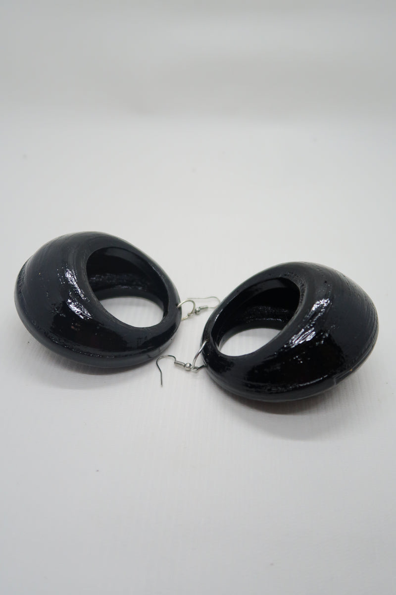 Lunar Curve – Bamboo Crescent Handmade Earrings