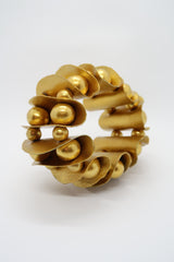 Petals on beads bracelet made from recycled textile