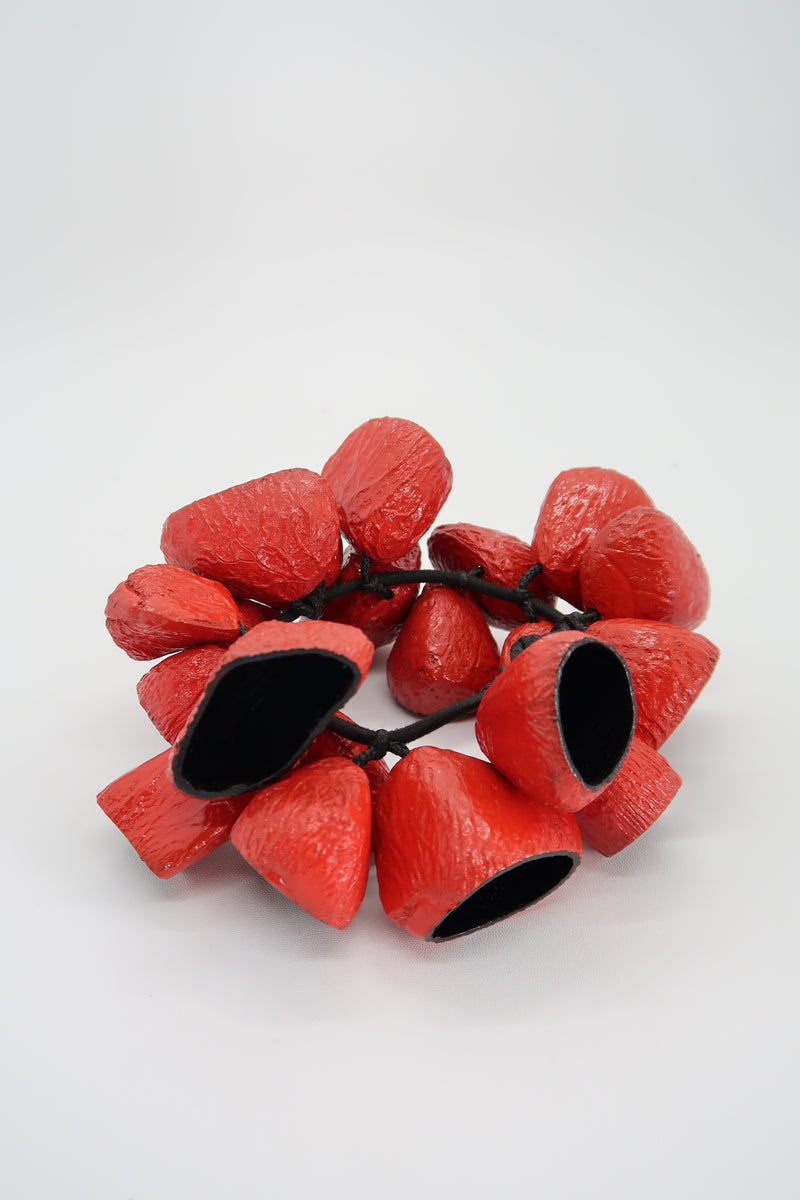 Handmade Bracelet with Nature Sound – Recycled Pangium Seed Shell Bell Design