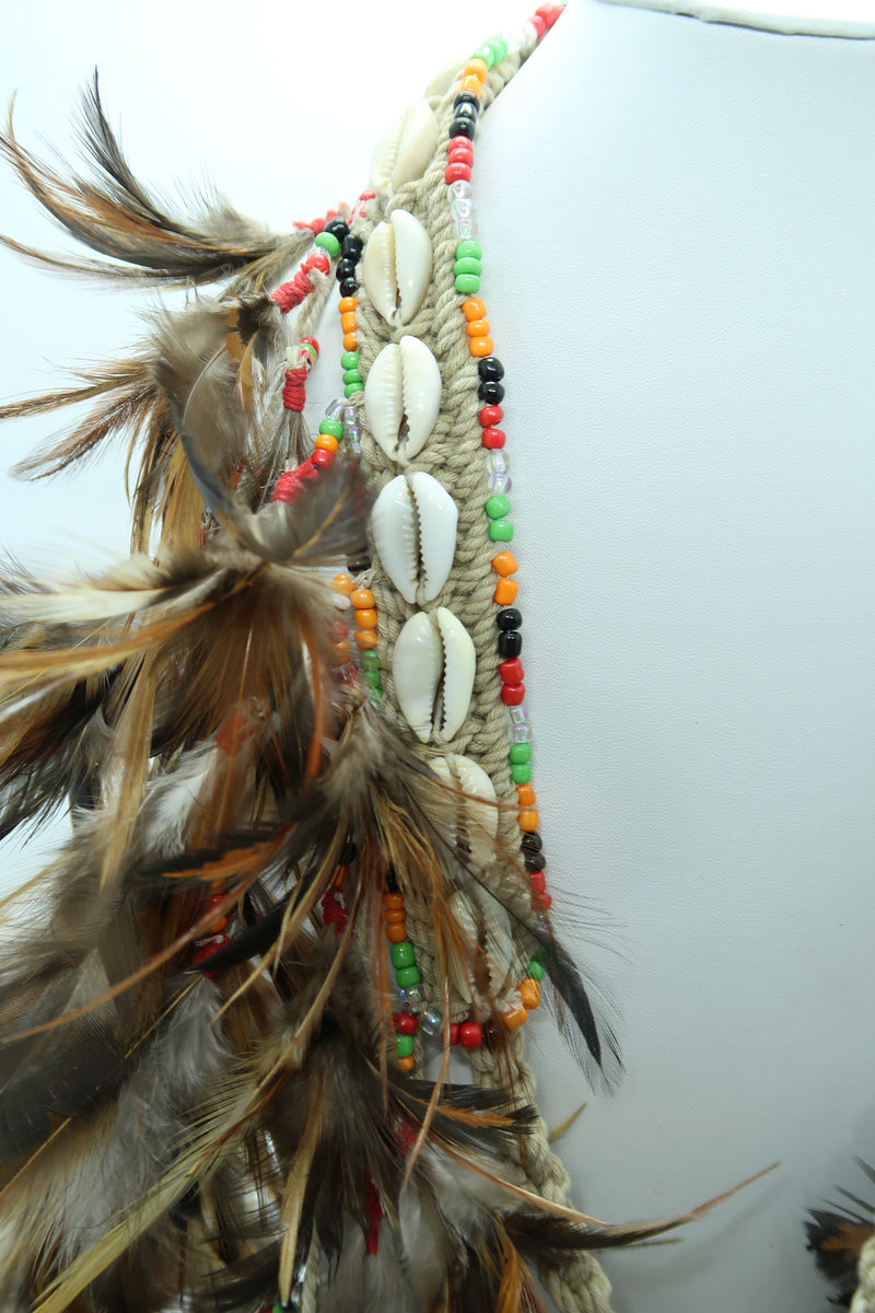 Asmat Tribal Feather Necklace – Multi-Wear Ethnic Accessory