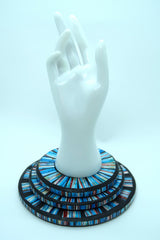 Unique Handmade Mosaic 3 Bracelets – Sustainable Recycled Materials - Set