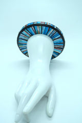 Boho Statement Mosaic Necklace or Round Bangle – Handmade Recycled Glass Art Jewelry - Medium & Small Set