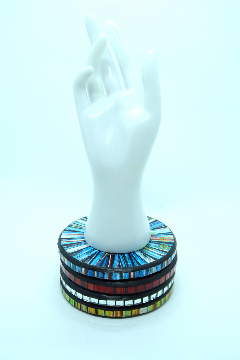 Unique Handmade Mosaic Bracelet – Sustainable Recycled Materials - Small