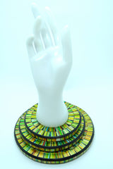 Unique Handmade Mosaic 3 Bracelets – Sustainable Recycled Materials - Set