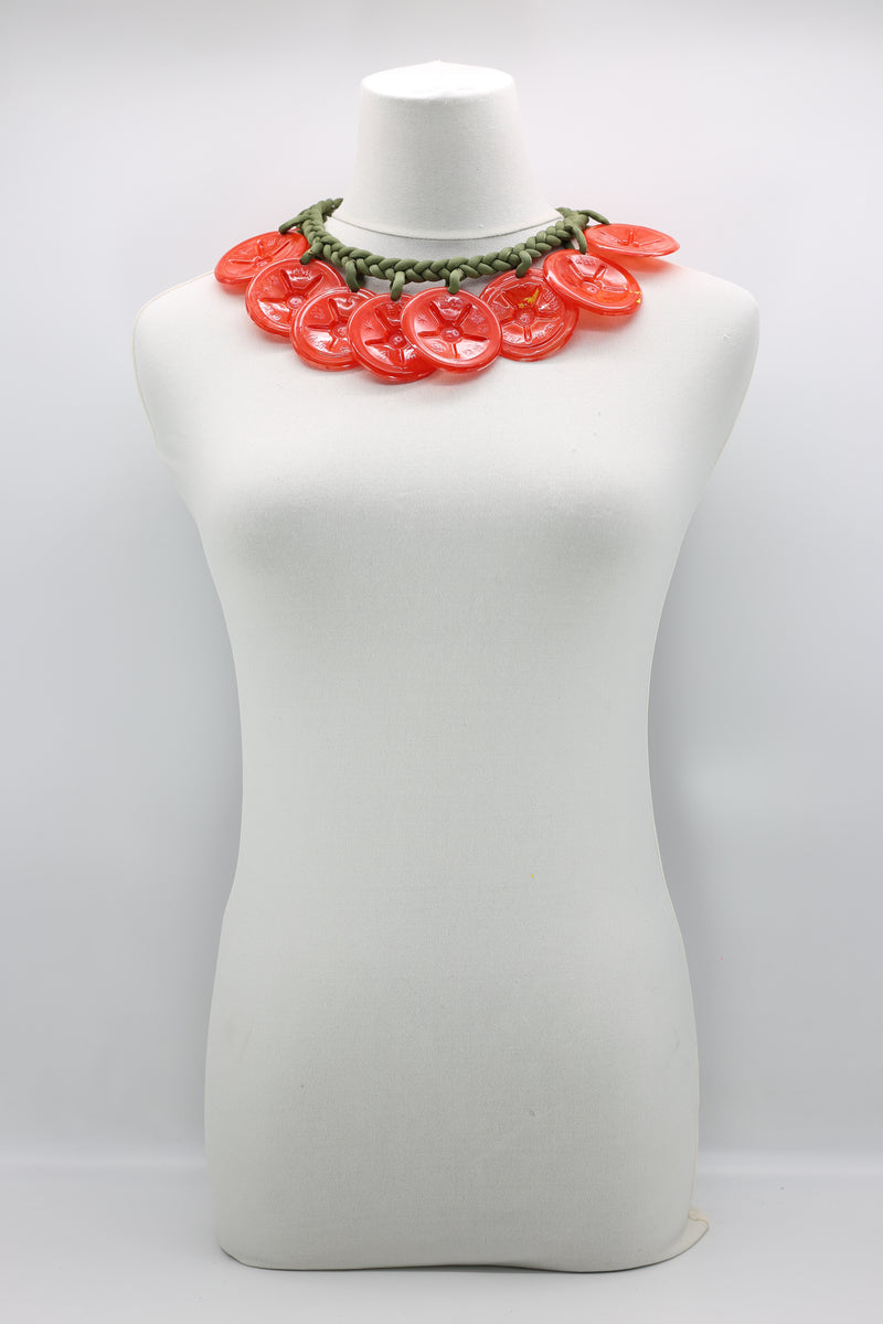 FLOWER NECKLACE MADE FROM RECYCLED PLASTIC BOTTLE - Jianhui London