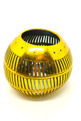 Bold Boho Globe Bangle – Handmade Upcycled Coconut Shell Statement Jewelry