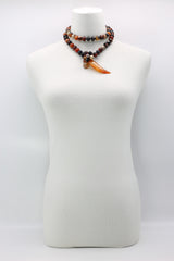 Vintage Brazilian Agate Stone Beads Necklace