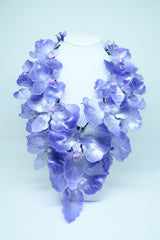 Iris Flower Necklace Inspired by Van Gogh – Lightweight Handmade Art Jewelry
