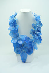 Iris Flower Necklace Inspired by Van Gogh – Lightweight Handmade Art Jewelry