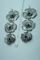 Recycled Plastic Plumeria Dangle Earrings – Handmade Lightweight Statement Jewelry