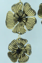 Recycled Plastic Plumeria Dangle Earrings – Handmade Lightweight Statement Jewelry