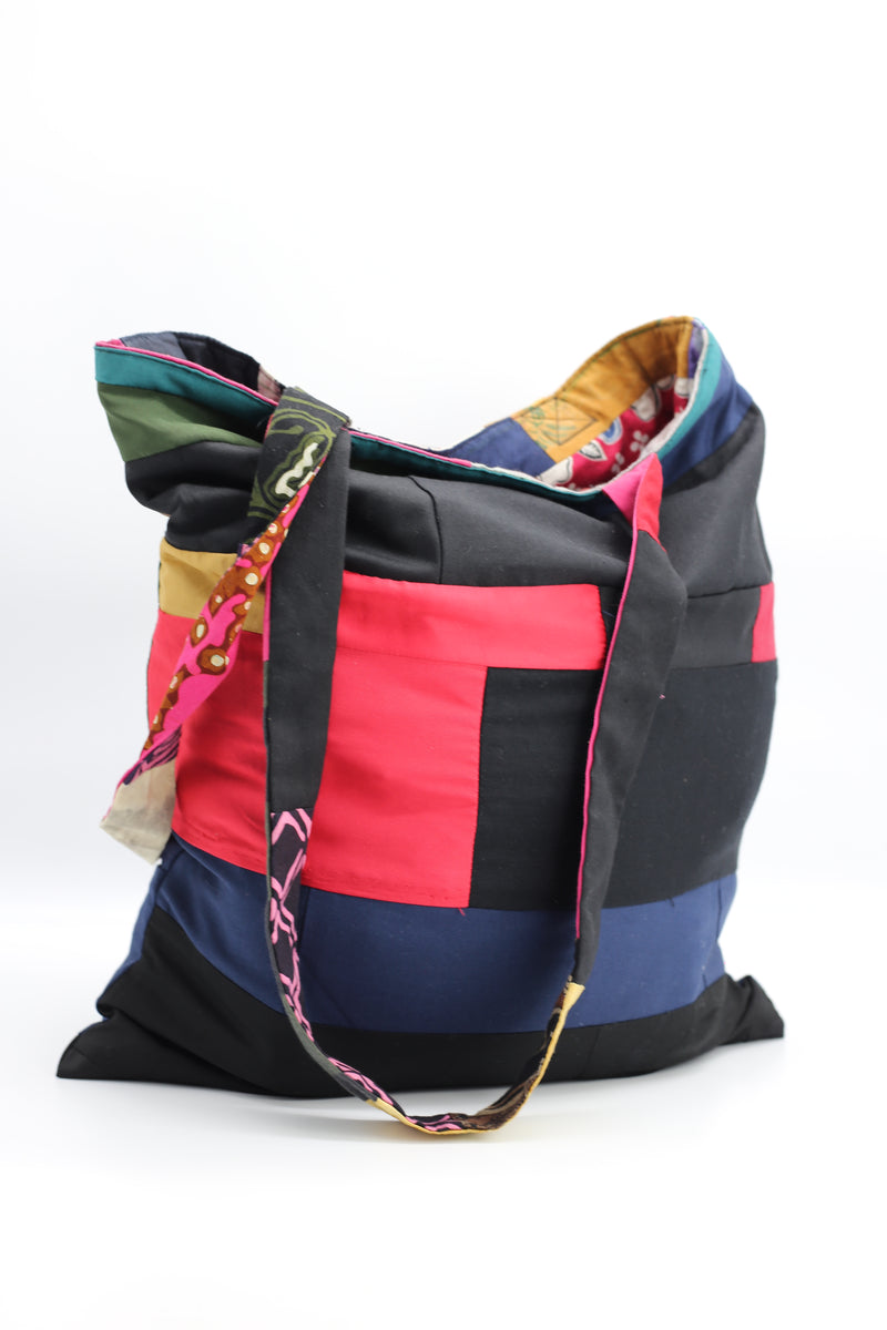 Reversable Handmade From Recycled Fabric Tote Bag - Jianhui London