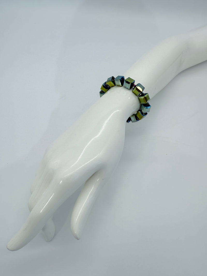 Big Crystal Cube Bead Bracelet – Modern Classic Sparkle