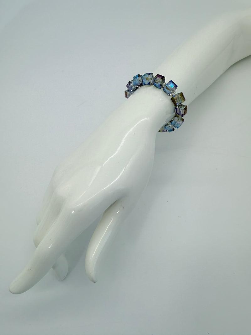 Big Crystal Cube Bead Bracelet – Modern Classic Sparkle