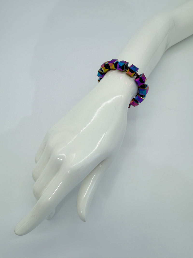 Big Crystal Cube Bead Bracelet – Modern Classic Sparkle