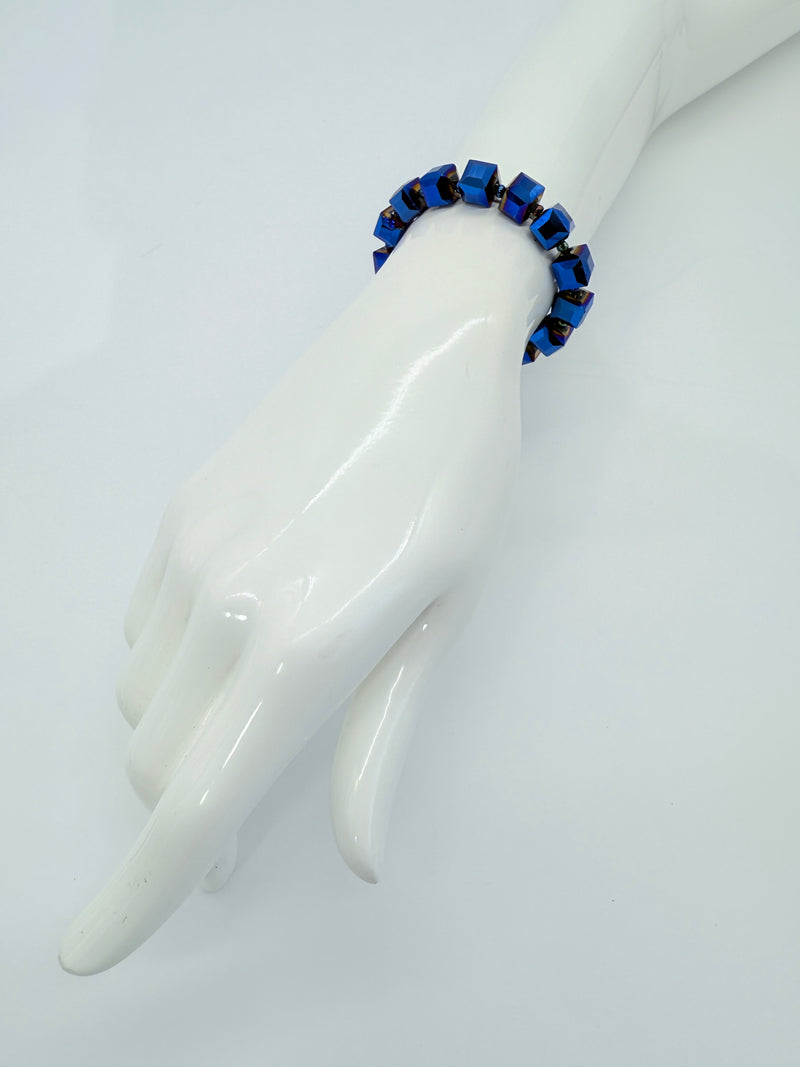 Big Crystal Cube Bead Bracelet – Modern Classic Sparkle