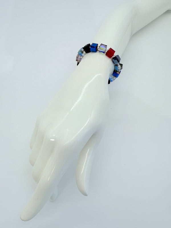 Big Crystal Cube Bead Bracelet – Modern Classic Sparkle