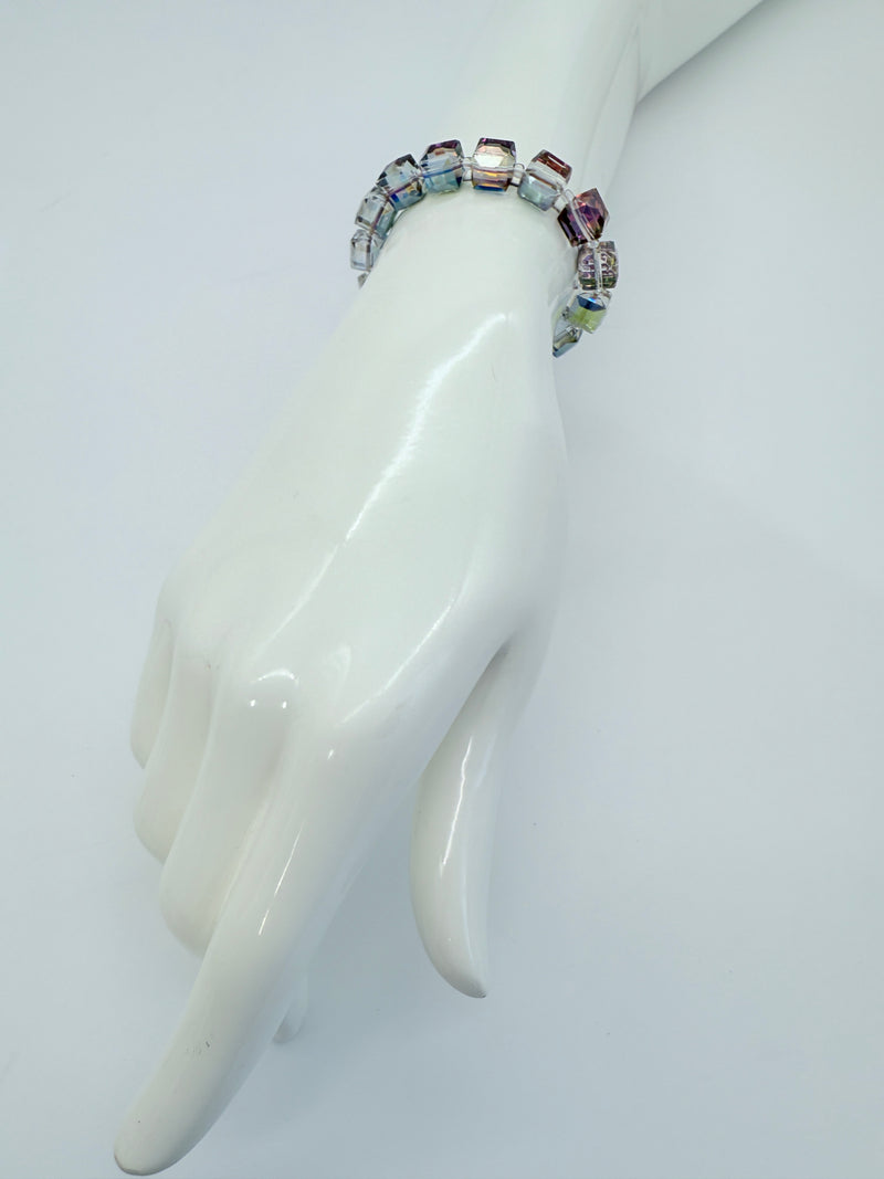 Big Crystal Cube Bead Bracelet – Modern Classic Sparkle