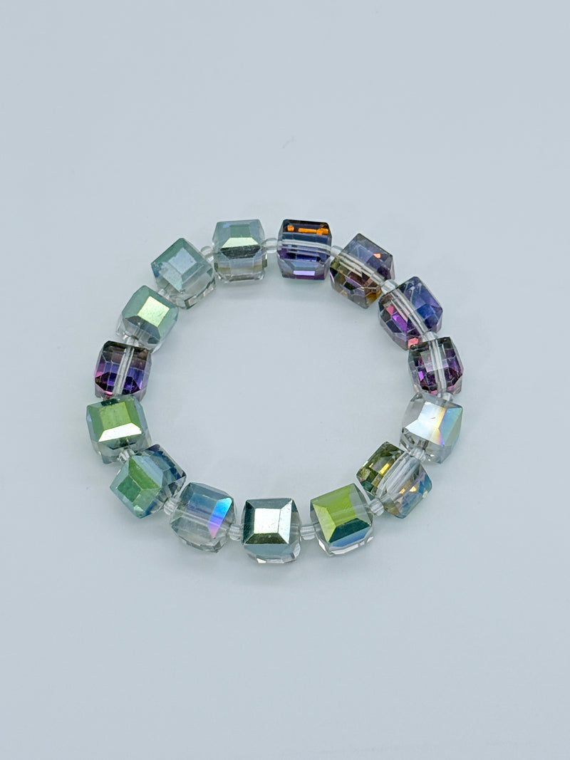 Big Crystal Cube Bead Bracelet – Modern Classic Sparkle