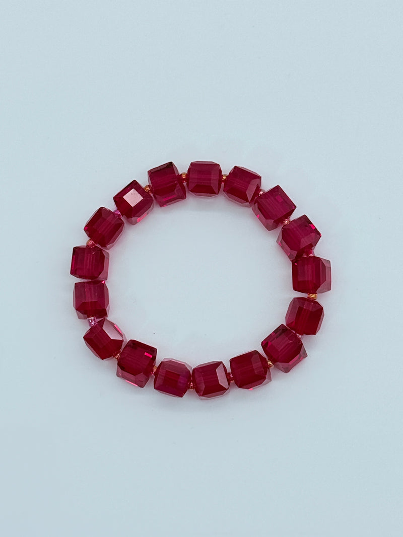 Big Crystal Cube Bead Bracelet – Modern Classic Sparkle