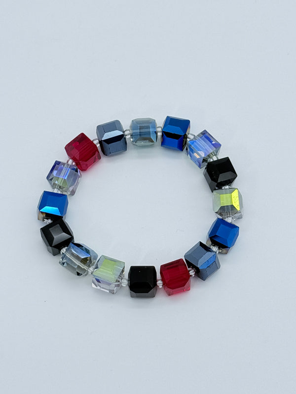 Big Crystal Cube Bead Bracelet – Modern Classic Sparkle