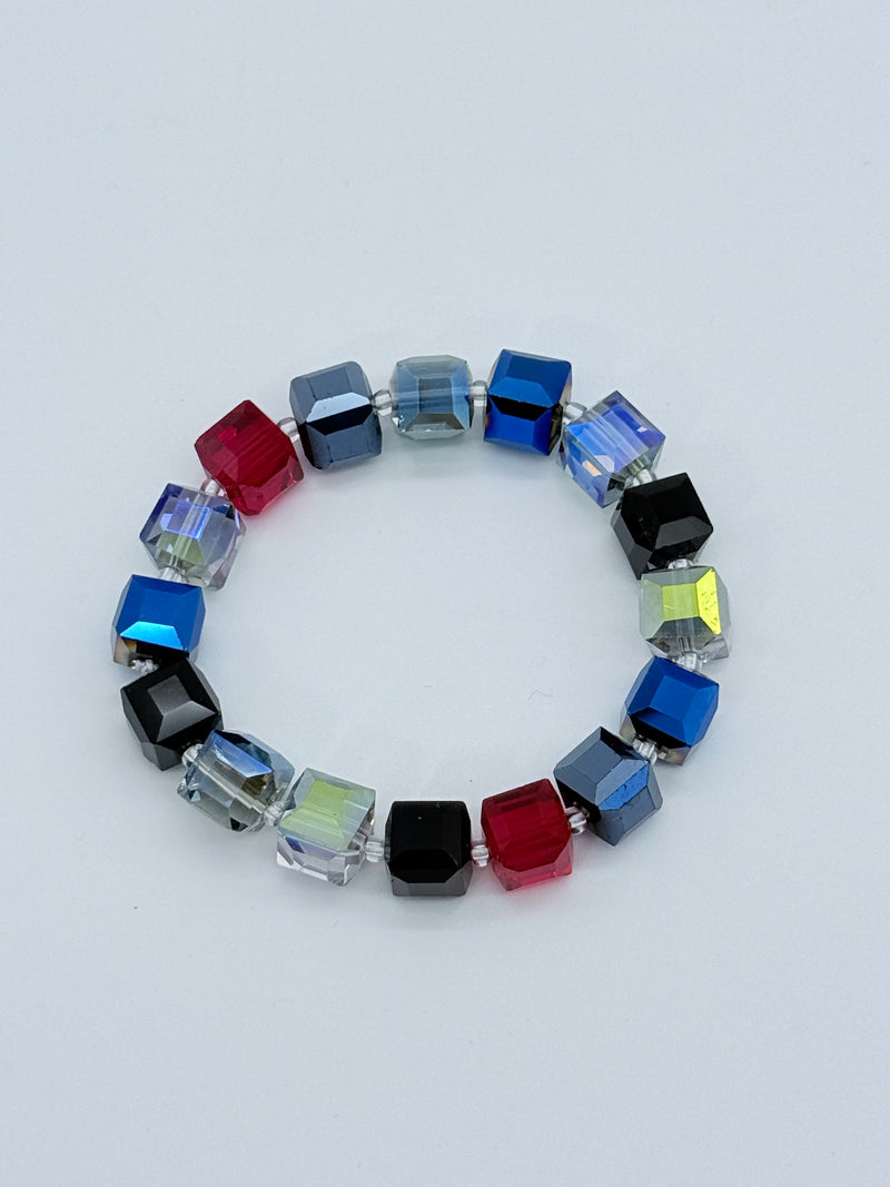 Big Crystal Cube Bead Bracelet – Modern Classic Sparkle