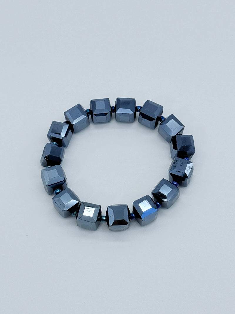 Big Crystal Cube Bead Bracelet – Modern Classic Sparkle