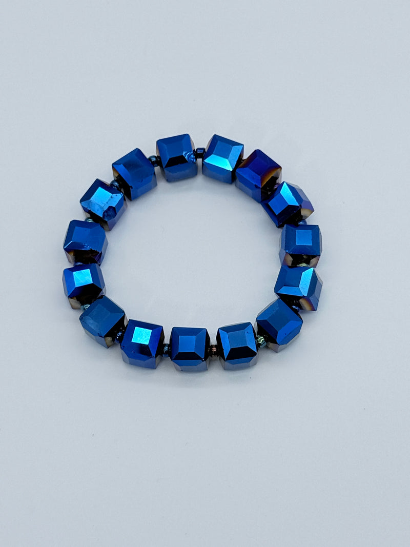Big Crystal Cube Bead Bracelet – Modern Classic Sparkle