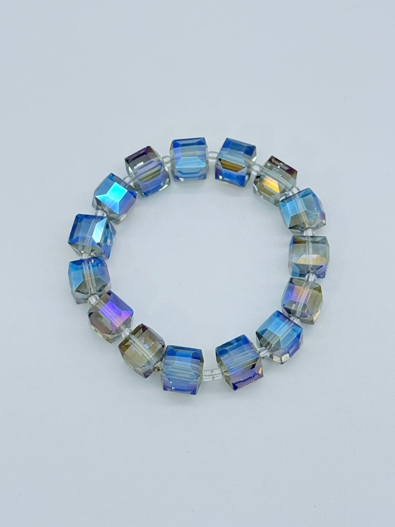 Big Crystal Cube Bead Bracelet – Modern Classic Sparkle