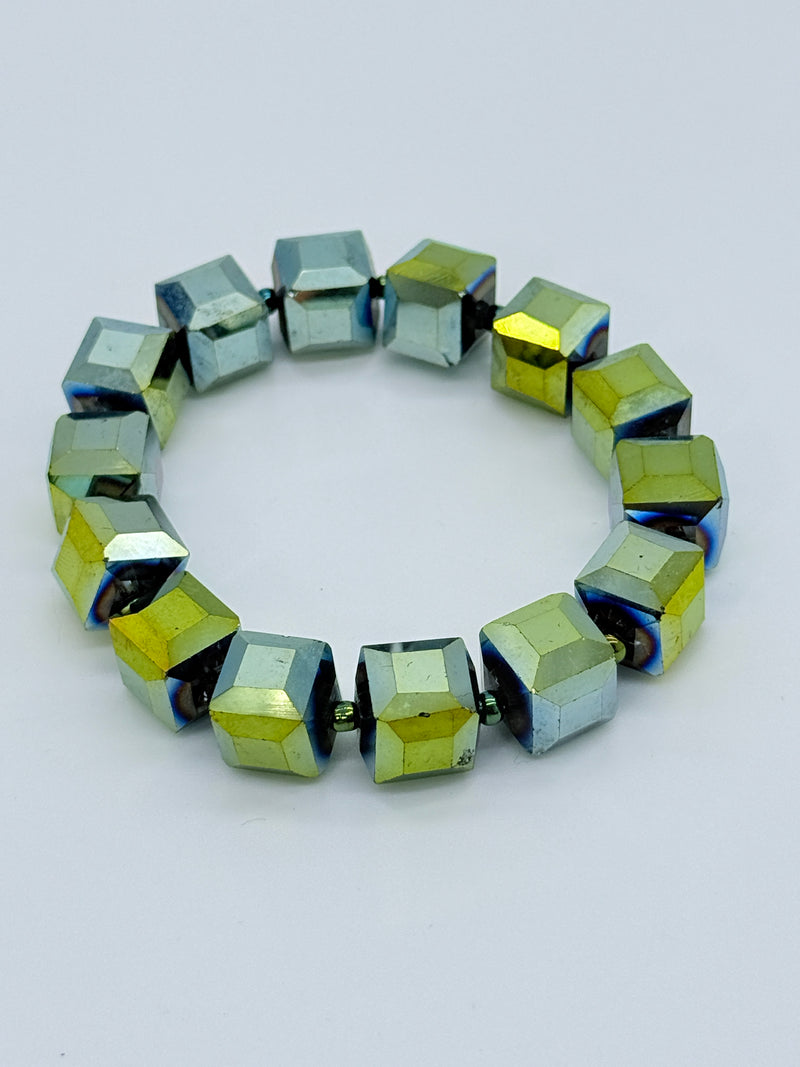 Big Crystal Cube Bead Bracelet – Modern Classic Sparkle