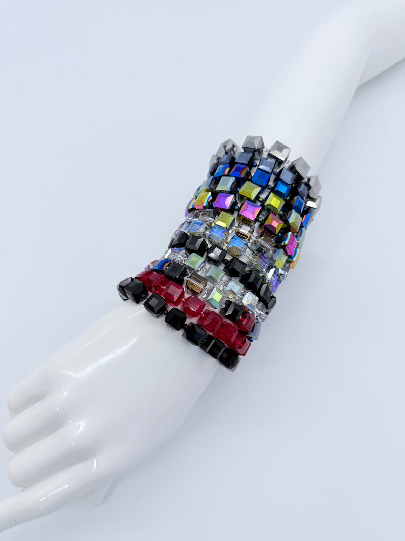 Big Crystal Cube Bead Bracelet – Modern Classic Sparkle