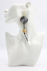 Wooden Beads and Upcycled Shells Earrings - Jianhui London